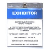 Conference Badge Holder CUSTOM 3" X 4" + Lanyard + Insert - 100 pack